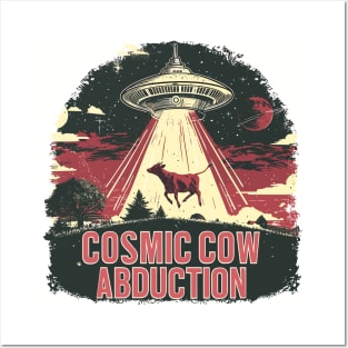Cosmic Cow Abduction Posters and Art